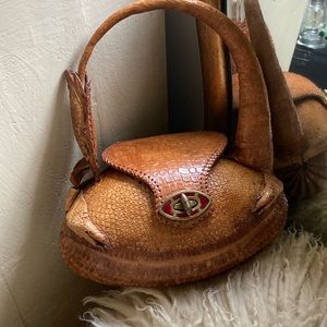 Vintage Armadillo Bag Purse Taxidermy